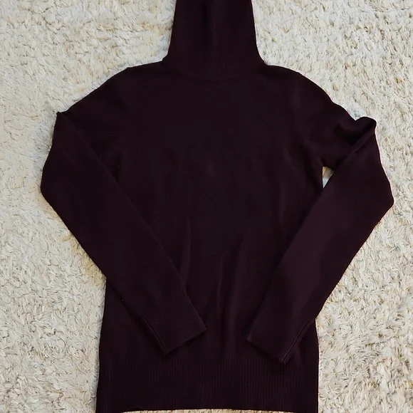 French Connection Burgundy Knit Turtleneck Sweater - Picture 2 of 6